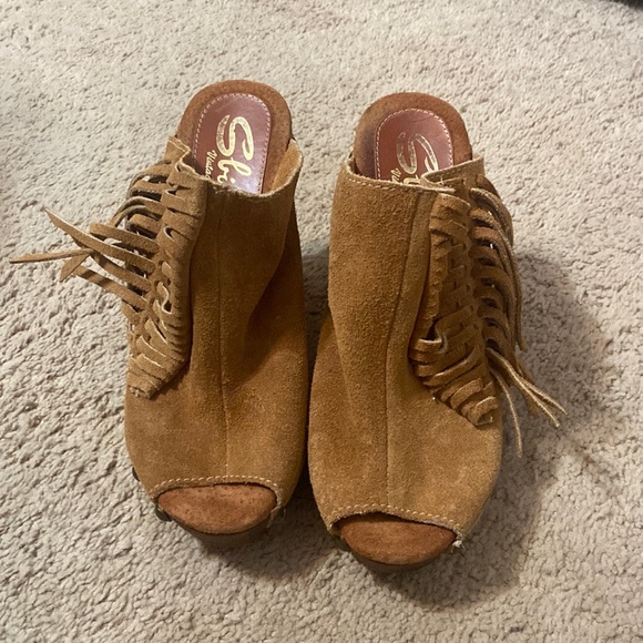 Sbicca Vintage Collection Suede Slip-On Wedges - Picture 1 of 5